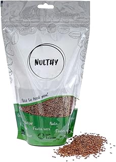NULTHY - 1kg Semillas de Lino Marrón BIO - Frutos Secos Naturales - Semillas Ecológicas - Cultivo Ecológico - Sin Gluten - Vegano