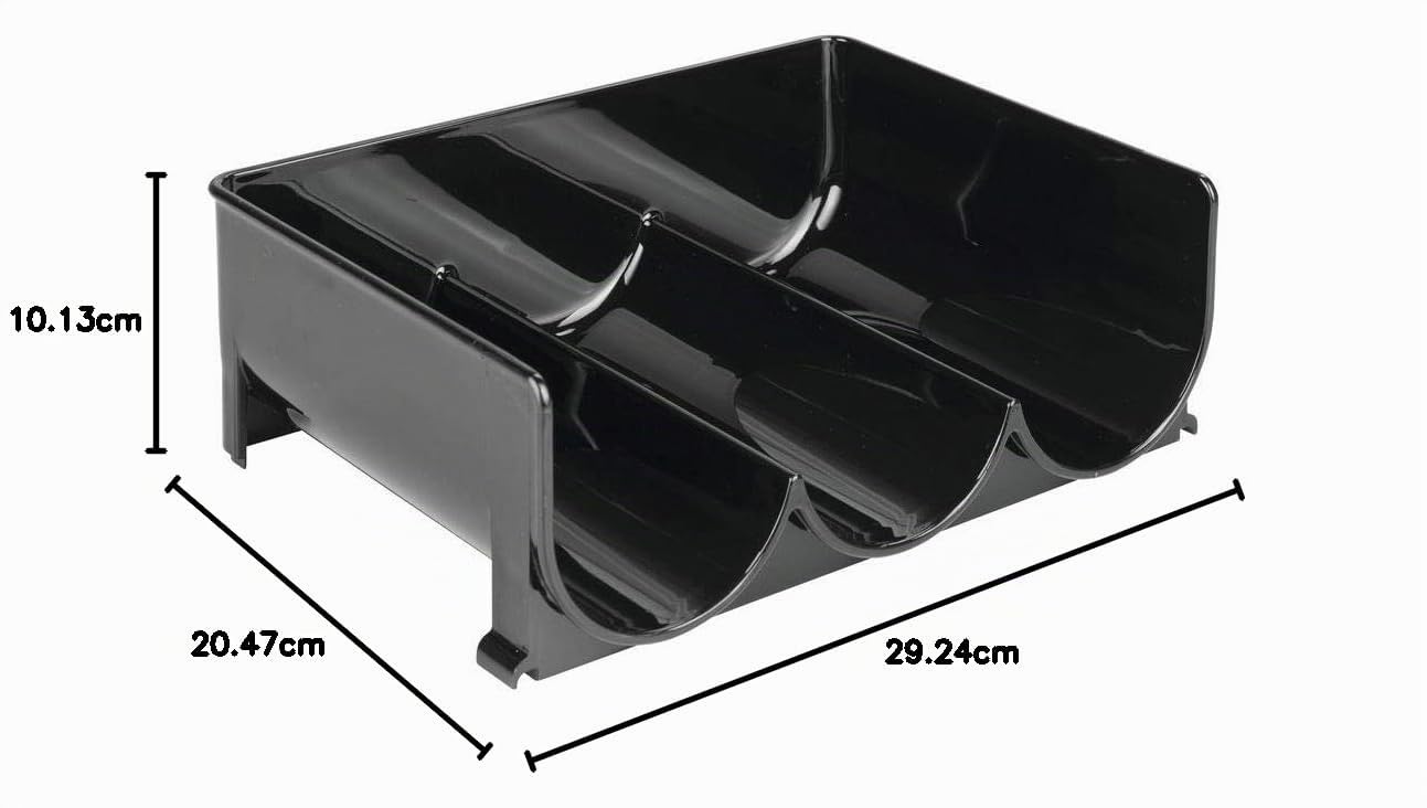 mDesign Range-Bouteilles (Lot de 4) – casier à Bouteilles empilable en Plastique sans BPA pour 3 Bouteilles de vin ou Autres Boissons – étagère à vin Moderne pour jusqu'à 12 Bouteilles – Noir