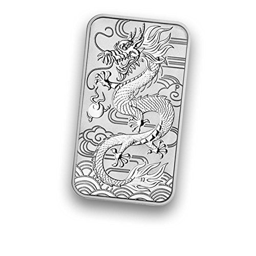 1 Lingotto in argento Rettangolare con drago, 28,34 g