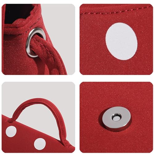 Bolso Tote para Mujer rojo con lunares estilo vintage miniatura 7