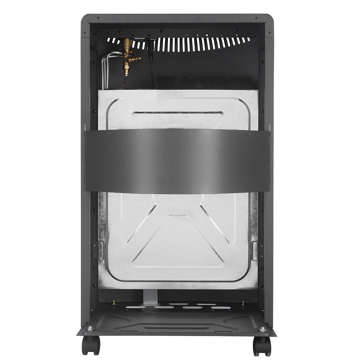 INTEC- Poele à gaz Pliable 4,2KW Pliable Noir Brûleur céramique Infrarouge Allumage Piezo Chauffage d'appoint gaz
