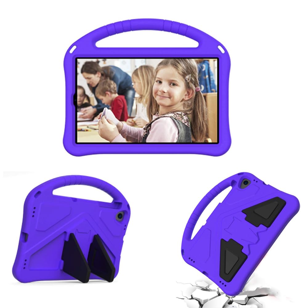 Lenovo Kids Tablet Case for Tab M10 HD 2nd Gen/Smart Tab (TB-X306F TB-X306X) - Lightweight Shockproof Handle Stand Cover for 10.1" 2020 Model, Purple