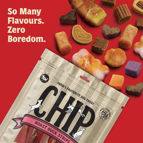 Image of Chip Chops Roast Duck Strips Dog Treats High Protein Low Fat Natural Dog Snacks for Training Rewards Soft Chewy Dog Treats for All Breeds Puppy Adult Dogs 250g Pack