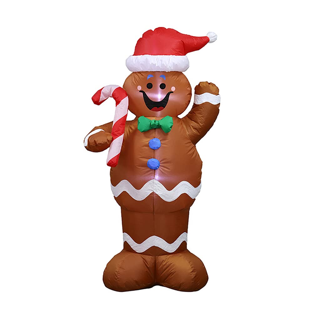 Bonhomme en Pain d'Épice Gonflable Lumineux LED Décoration Noël