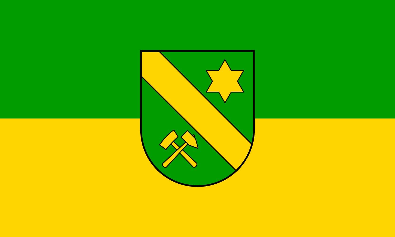 Drapeau Bexbach de qualité supérieure en tissu grand format paysage