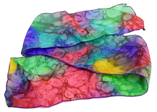 100% Silk Vintage Rainbow Scarf