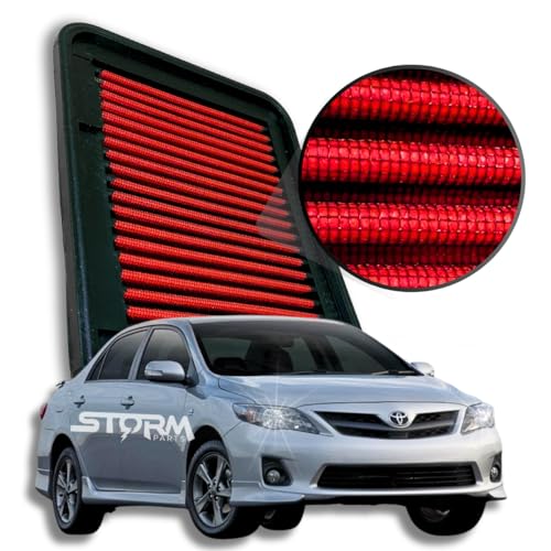 Filtro de Ar Esportivo Compatível com Toyota Corolla Motor 2.0 Vvt-i Ano 2011 A 2019 Xei Flex Multi-drive S Altis Xrs Dynamic Original Lavável Reutilizável novo sedan