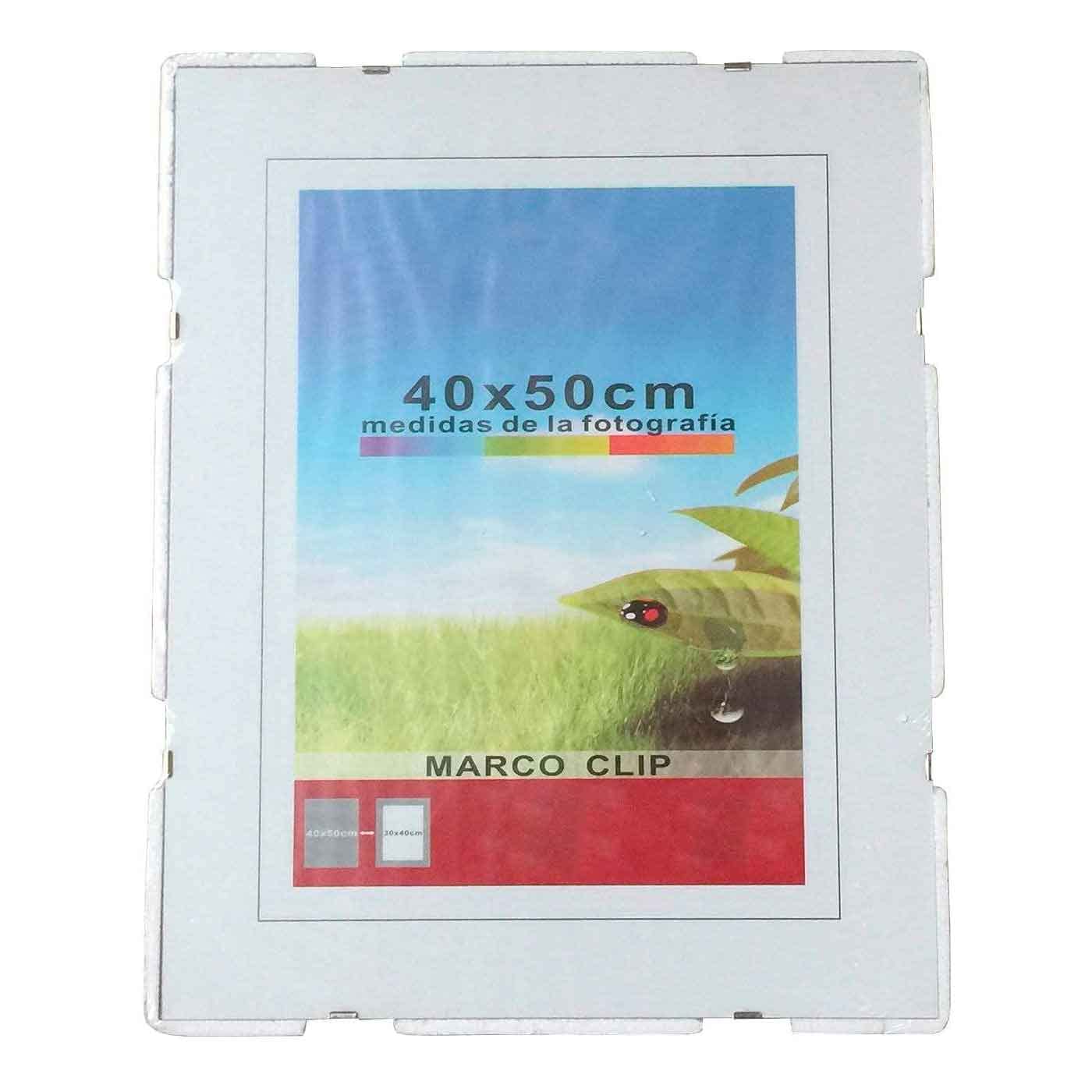 Tradineur - Marco para foto con cierre de clip, exterior 40 x 50 cm, interior 30 x 40 cm, metacrilato, soporte sin marco para fotografías, posters, certificados y recuerdos para colgar en la pared