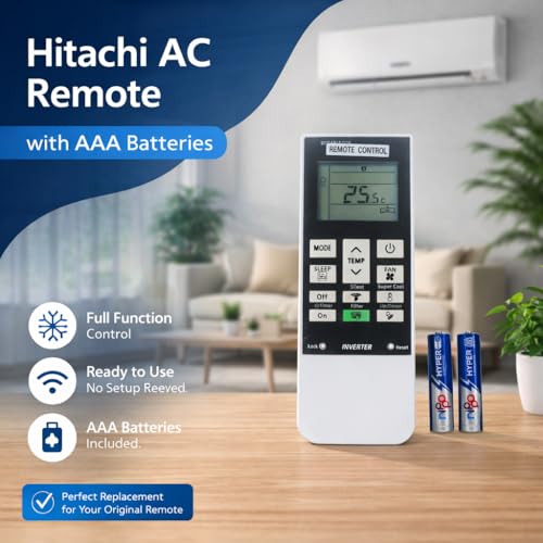 Image of Electronic Spices AC Remote | Compatible with Hitachi AC (Model AC-168D) with AAA Batteries