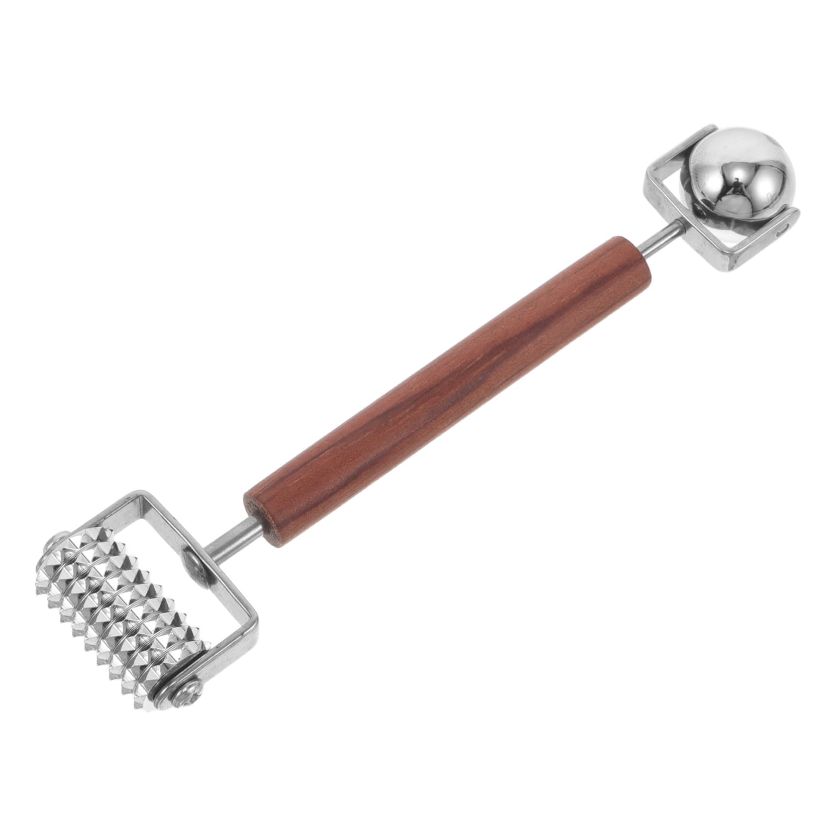 GALPADA Rullo Massaggiante Viso in Acciaio Inossidabile Doppia Testa Design 3d Strumento Manuale Lifting Anti-rughe Stimola Strati Profondi della Pelle per Cura della Pelle