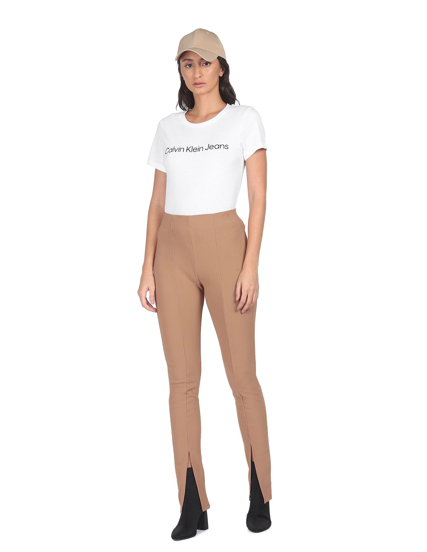 Calvin Klein Donna T-Shirt Maniche Corte Confezione da 2 Institutional Logo Tee Scollo Rotondo