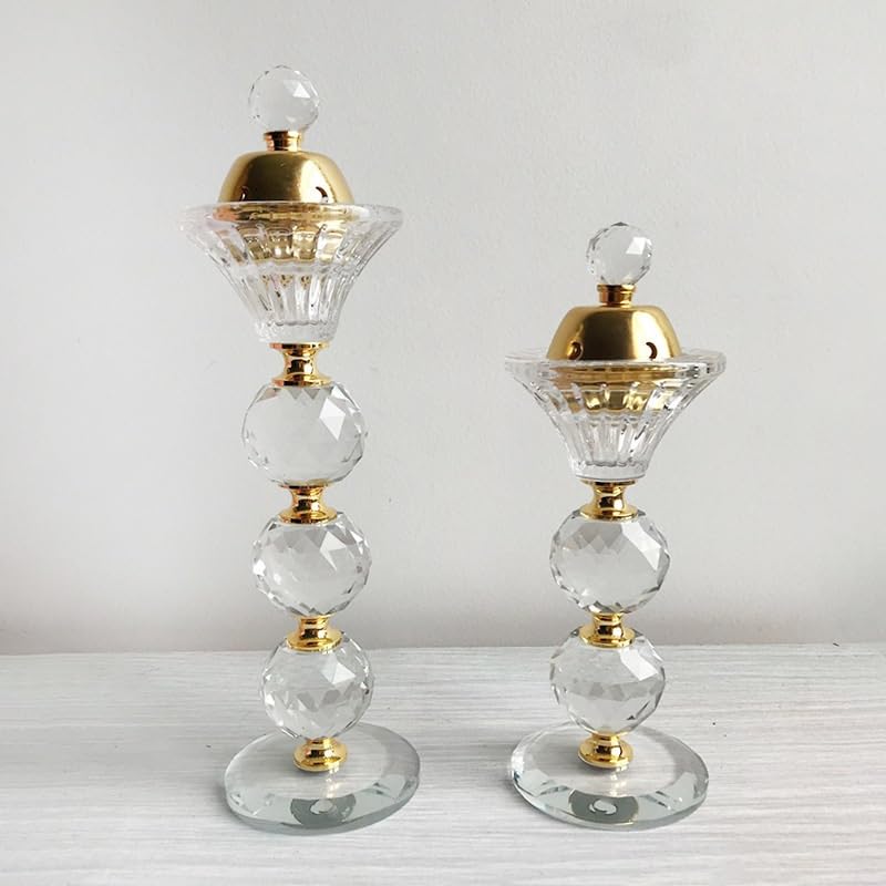 Quemador de incienso de cristal decoración del hogar multicapa for aromaterapia