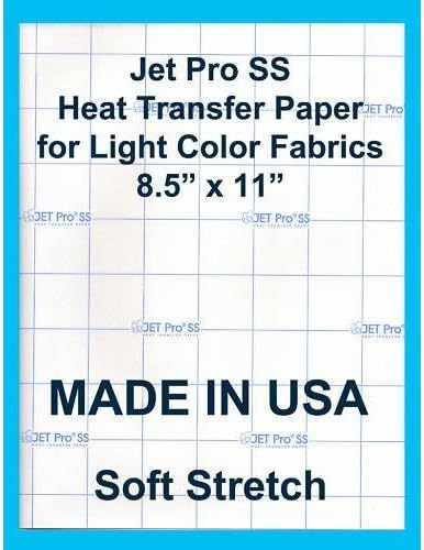 BEST HAND IRON ON TRANSFER PAPER 8.5 X 11" CUSTOM PACK 100 SHEETS HEAT PRESS