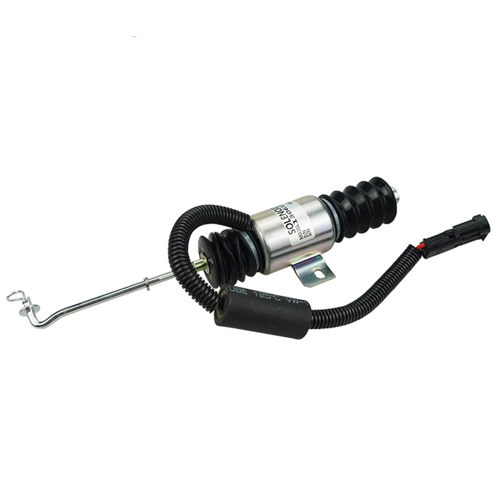 1306182 Válvula solenoide 12V - SINOCMP Solenoide de corte de combustible para motor diésel, 3 meses de garantía