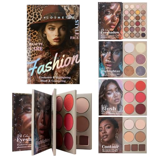 Palette de maquillage fards à paupières illuminateur 4 couches pour femmes et filles