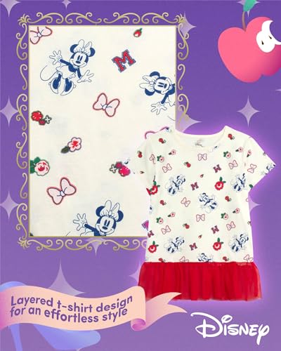 Image of Disney Princess Minnie Mouse Toddler Girls Short Sleeve Graphic Tees 4 Pack