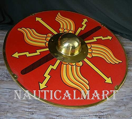 NauticalMart Wooden Round Viking Shield Legacy Battle Shield