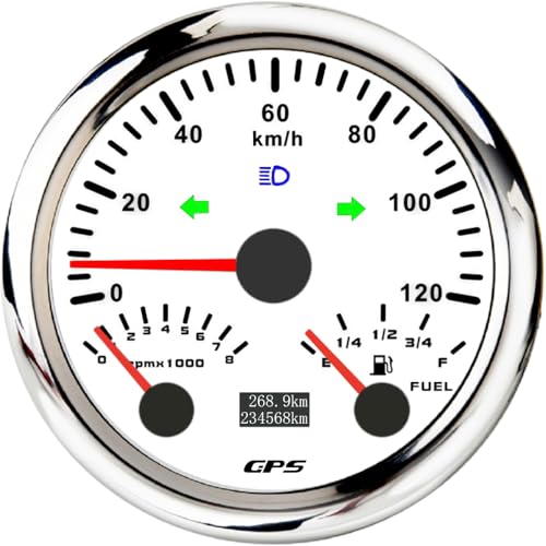 Compteur de vitesse GPS 85mm et niveau de carburant 12V 24V
