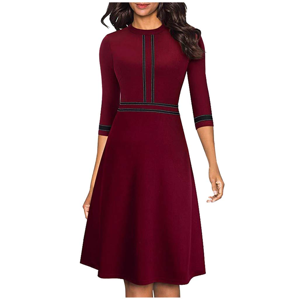 Mini Abito Con Cerniera Connettore Righe Scollo Mezza Manica Da Donna
