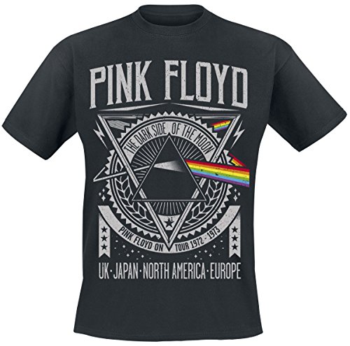 PINK FLOYD The Dark Side of The Moon – Tour 1972 Homme T-Shirt Manches Courtes Noir - Les Beatles, Paul McCartney, John Lennon, RIngo Starr, George Harrison PINK FLOYD The Dark Side of The Moon - Tour 1972 Homme T-Shirt Manches Courtes Noir – Image 7