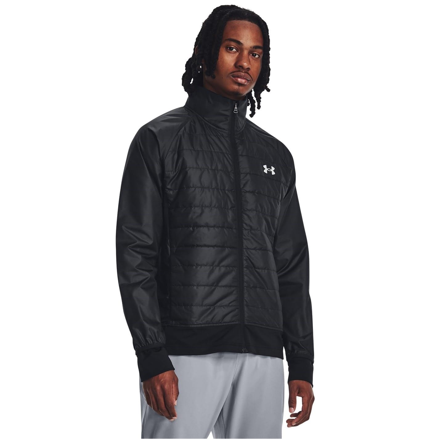 Under Armour Uomo Giacca Ibrida Da Corsa Isolata Storm, Black