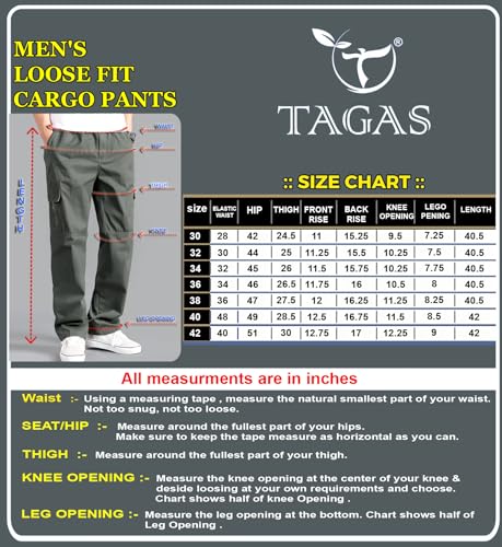 Image of TAGAS Men Cotton Cargo Trouser ||Men's Relaxed Fit Cargo|| Men's Multi Pocket Cargos Pants||MC-16