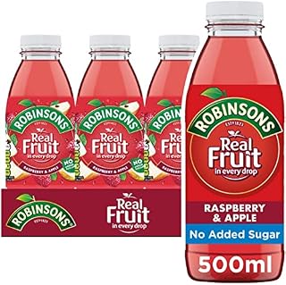 Robinsons Low Calorie, No Artificials, Raspberry & Apple, 500 ml, Pack of 12