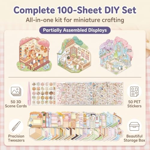 Image of PATPAT Stickers for Kids Activity 100 Sheets 3D Stickers Set for Girls