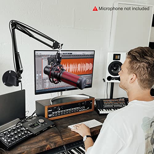 Sunmon Microphone Wall Mount And Metal Table Mounting Clamp, Universal Microphone Boom Arm Stand Compatible With Hyperx Quadcast, Blue Yeti, Blue Snowball, Shure Sm58 Microphone #TOP4