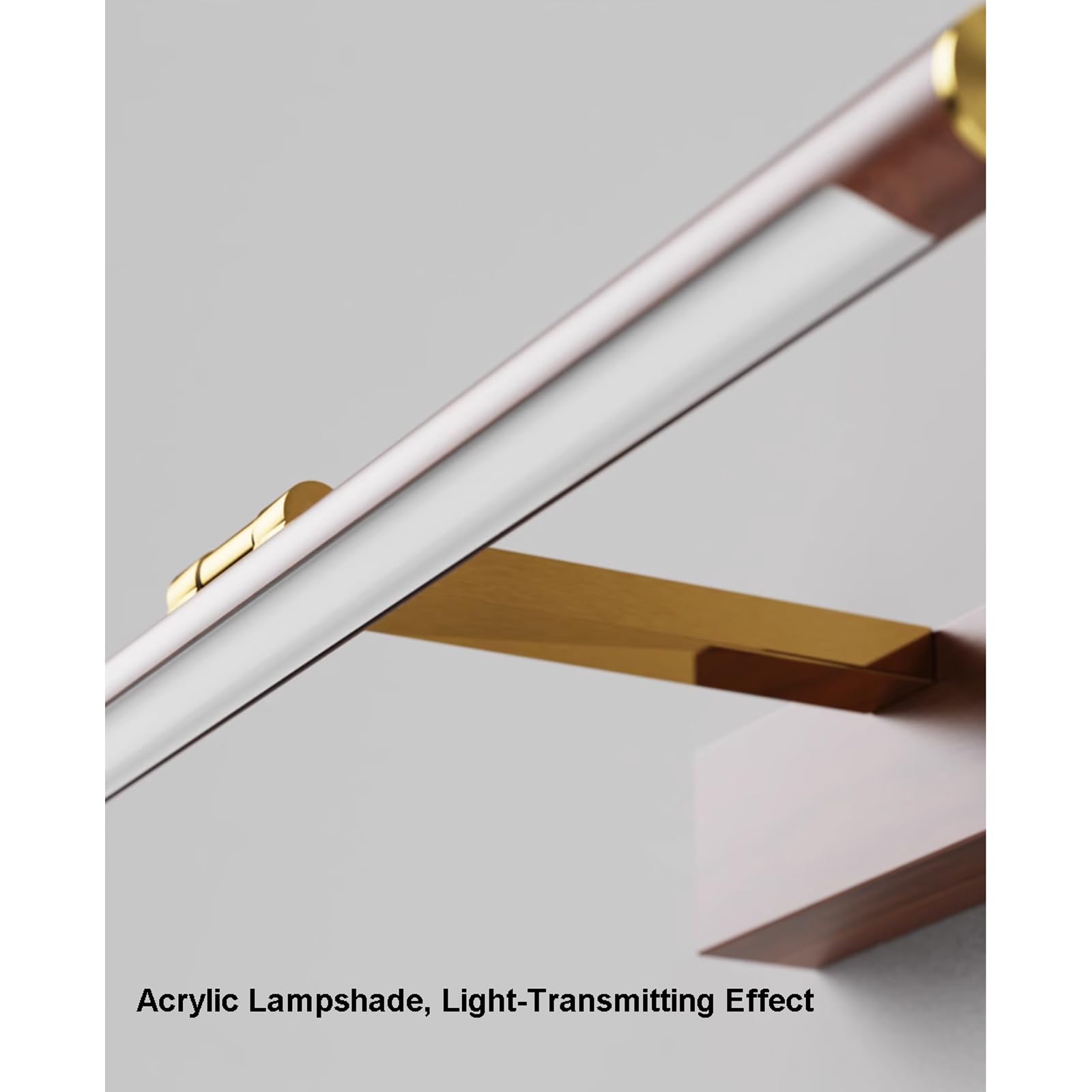 Accesorios de iluminación para tocador de baño Accesorios de iluminación para tocador de Grano de Madera de Nogal sobre Espejo Aplique de baño LED Ajustable Luz de Imagen de Metal