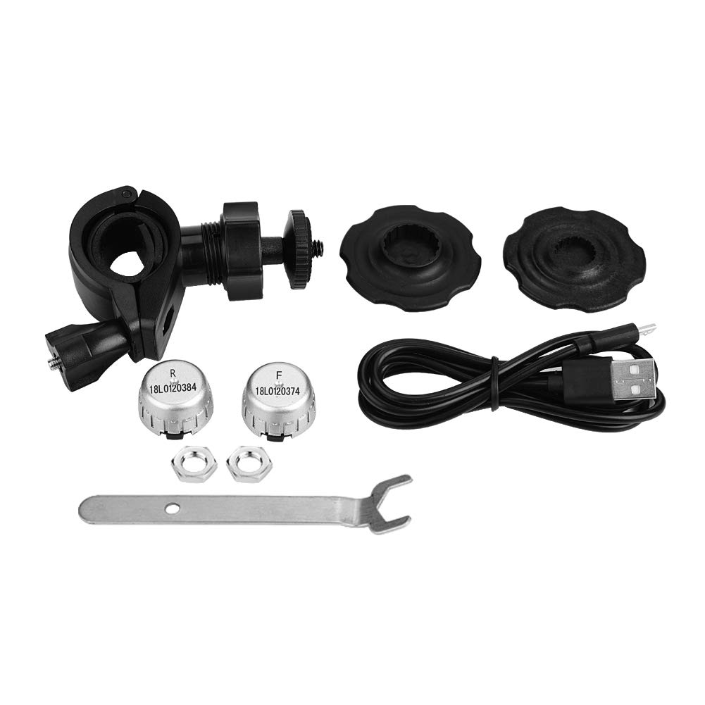 de monitorización de presión de neumáticos TPMS inalámbrico, de monitorización de presión de neumáticos con sensor TPMS inalámbrico de motocicleta con 2 sensores externos
