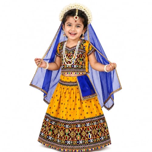 Image of Raj Fancy Dresses Radha and Krishna Brocade Fabric Janmashtami Mythological Character Costume