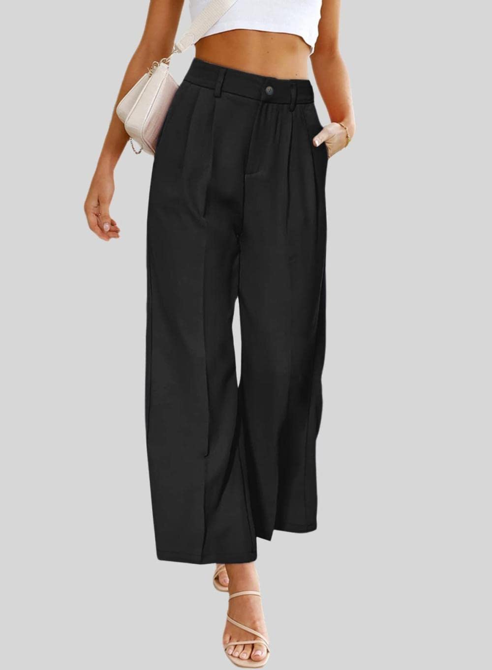 LOIS Jeans PALAZZO - Wide leg - black/zwart denim/blackdenim