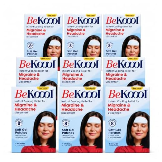 Be Koool Cooling Relief For Migraine Soft Gel Sheets 4 Each (Pack of 9)