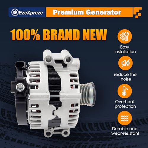 Image of EzeXpreze Alternator 11301 Fit for BMW 2008-2013 3.0L For BMW 323i 2007-2009 2.5L For BMW X3 2007-2009 3.0L ABO0391 12-31-7-550-968 12V 180Amp CW 6 Groove Clutch Pulley VBO0391 400-24214 400-24287