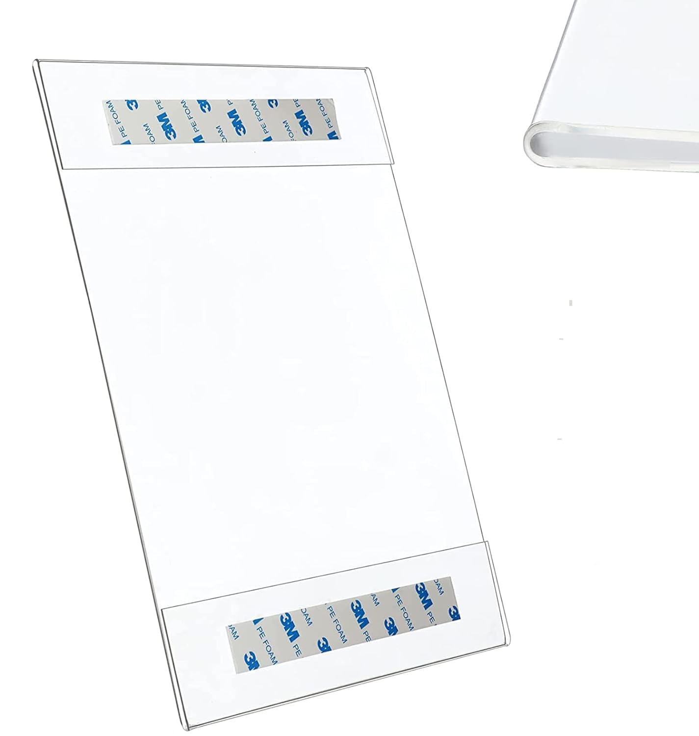 Acrylic Self Adhesive A4 Sign Display Holder | Wall Mounted Paper Holder Stand with Double-Sided Tape | No Drill Required | Transparent Acrylic Display Frame for Office, Shop, Home & Desk Décor_PACK OF 1
