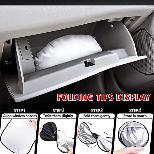 Image of Car Windscreen Sun Shade,Front Windshield Sunshade,Foldable Cover Visor Sunshades,Reflective UV Dust Protector,Automotive Ray Protection Block Parasol,Keep Your Vehicle Cool,Fit Various Sizes,150x85cm