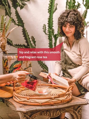 Image of TeeLux Rose Petals Tea, Food Grade Dried Rose Flowers, Caffeine Free 2.82oz