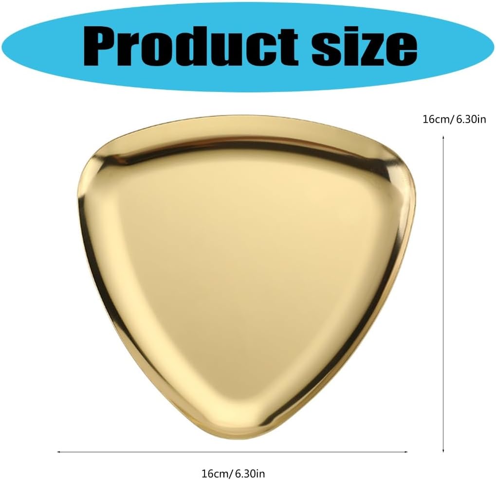 Triangle Shaped Metal Display Tray Jewelry Holder And Cosmetic Organiser Home Decoration For Bedroom Office Vanity Table image 5
