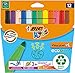 BiC Kids Ecolutions Visa Color XL Felt Pens - Assorted (Pack of 12) - Bic 12 Rotuladores Visacolor XL