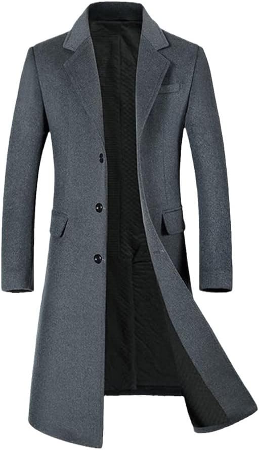KGFDB Winter Men's Wear, Long Cashmere Coat, Wool Coat, Wool Coat For Men