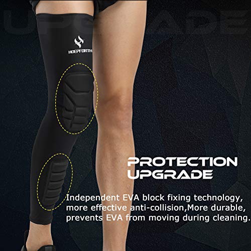 image for HOPEFORTH Knee Calf Padded 2 Pack Compression Leg Sleeve Thigh Sports 