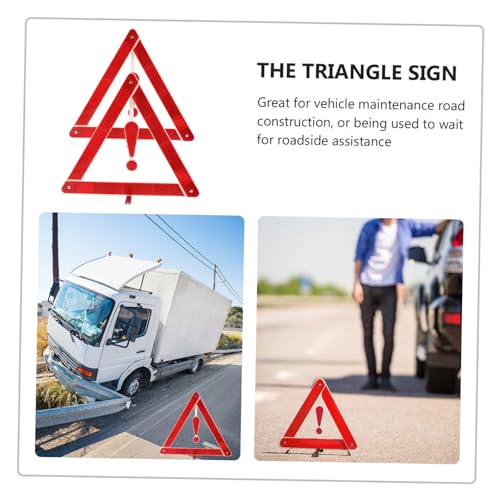 2 triángulos de advertencia plegables para auto miniatura 6