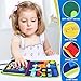 Toddler Busy Board, Montessori Sensory Toys for Boys, 1-4 Year Old Girl Toddler Travel Toys, Educational Learning Activities Board for Motor Skills, Birthday Gifts for Airplane Car, Blue Dinosaur