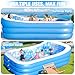 AixPool 2026 Large Inflatable Pool with Big Backrest&Seat,Oversized Thickened Blow Up Pool for Adult,Inflatable Backyard Pool for Adult,Durable Family Swimming Pool Summer Water Party98''x63''x21.6''