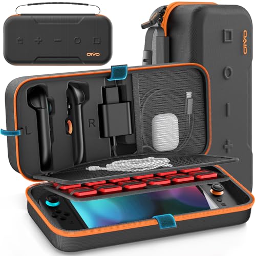 OIVO Switch 2 Case kompatibel mit Nintendo Switch 2025, Harte Switch 2 Hülle passend für Joy Con 2 & Adapter, Tasche für...