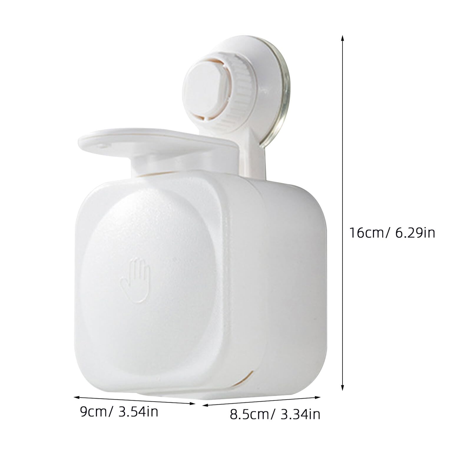 Ciieeo Dispenser per Detergente da Muro Ventosa per Shampoo e Bagnoschiuma, Materiale ABS Resistente, Design Moderno, senza Perdite e Non Si Blocca, per Scuole e Ristoranti