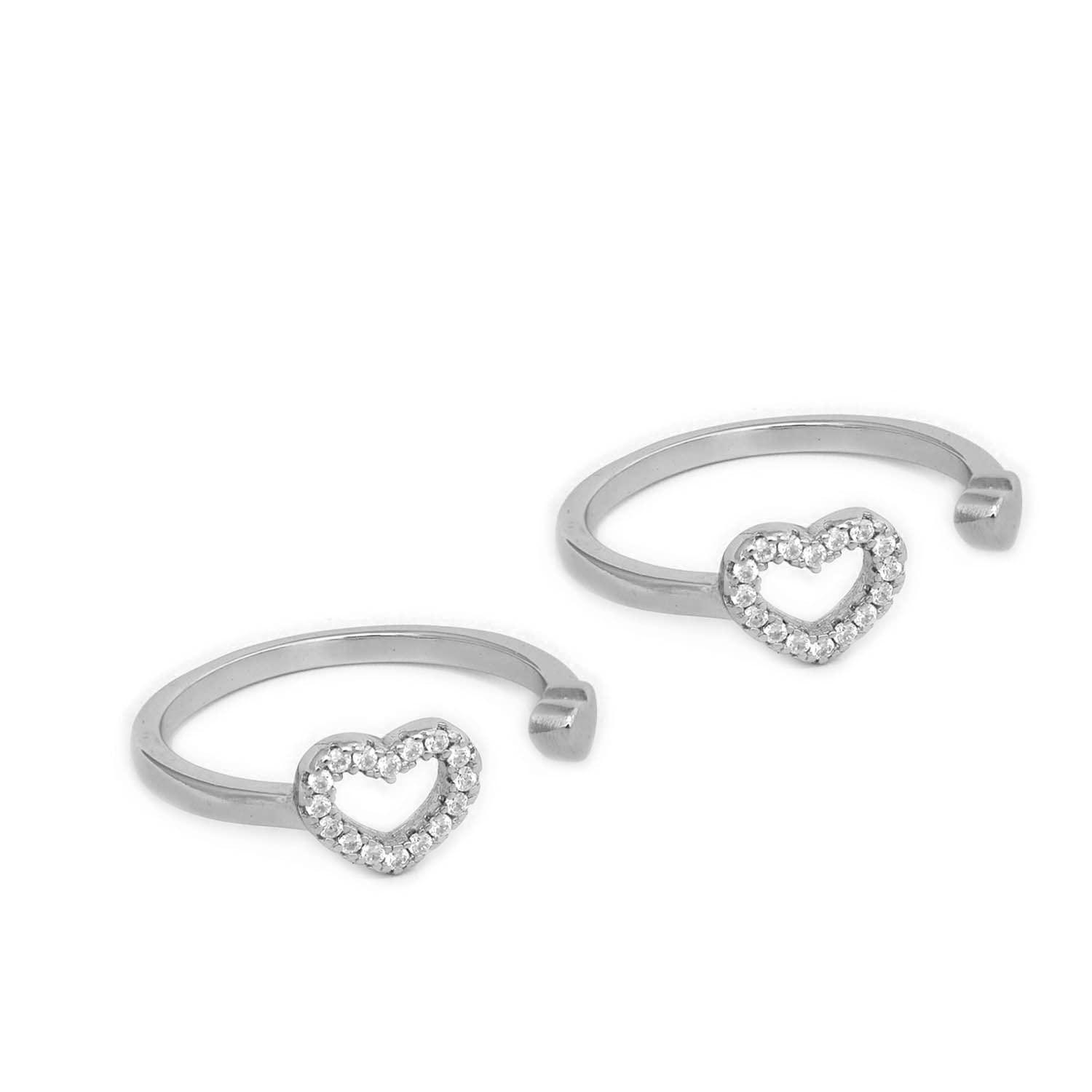 ZAVYA 925 Sterling Silver Adjustable Heart Shape Toe Rings Beautifuly Crafted with CZ Stones Best Gift For Her on Valentines Day | With Certificate of Authenticity and 925 Hallmark (B09KRJLMHW) Amazon Price History, Amazon Price Tracker