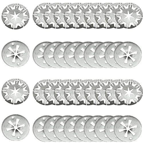 DoDuo 30 Stück Starlock Sicherungsscheiben Edelstahl Klemmscheiben Hitzeschutzblech 304 Edelstahl Starlock-Unterlegscheiben Hitzeblech Starlock Scheiben für Verschiedene Autos Cover