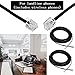 Ubramac 15ft Phone Telephone Extension Cord Cable Line Wire with Standard RJ11 6P4C Plugs for Landline Telephone,(Black, 2Pack)